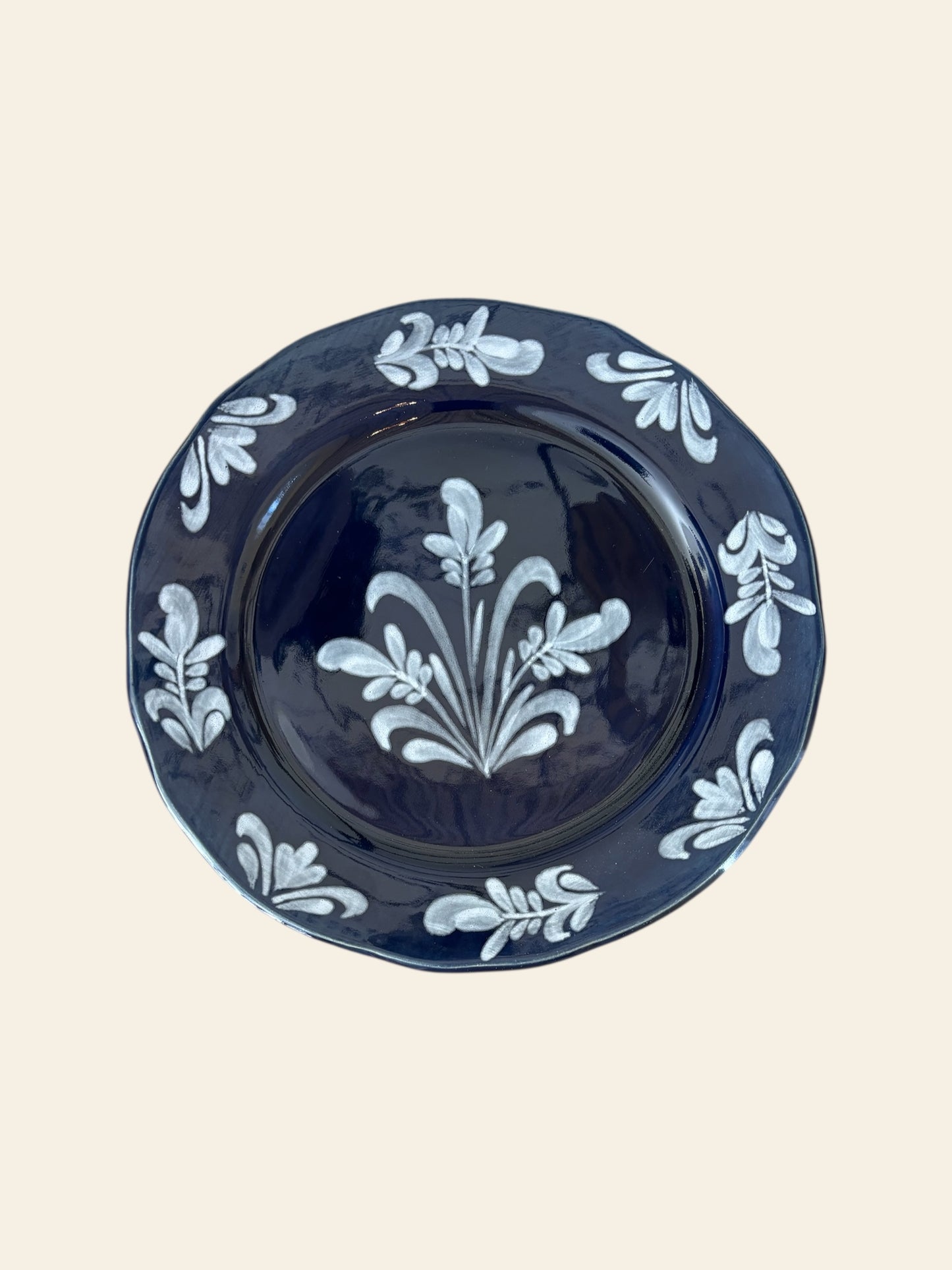 Indigo blue plate